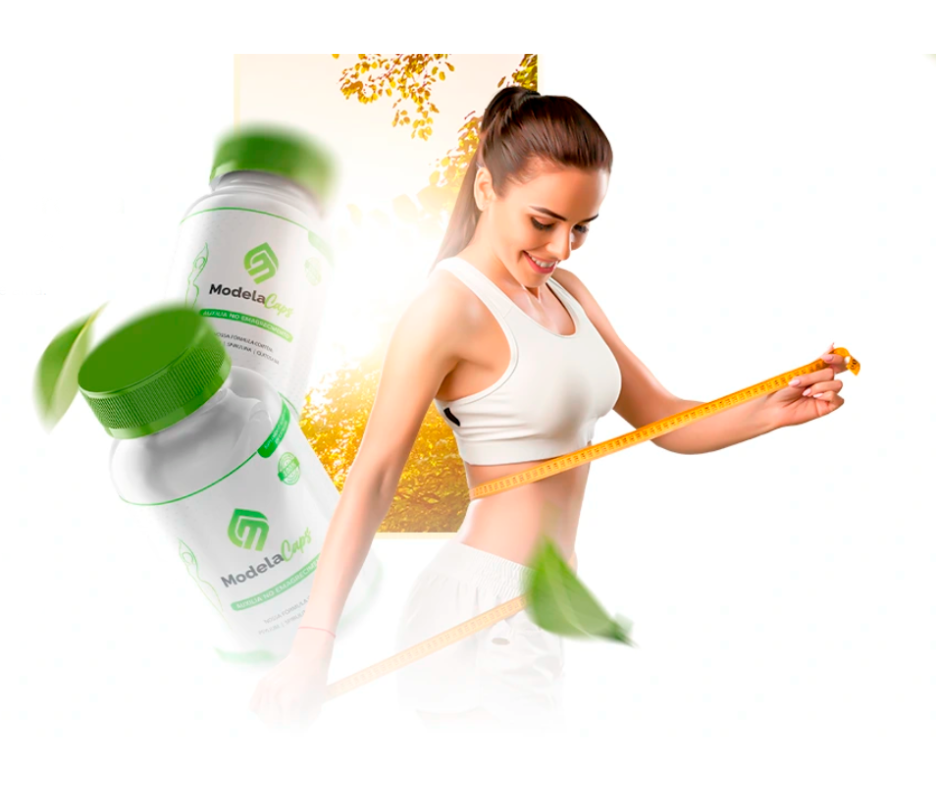 ModelaCaps - Mulher medindo cintura com fita métrica